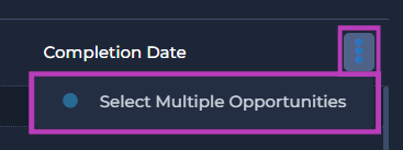 my opportunities - select multiple opportunities