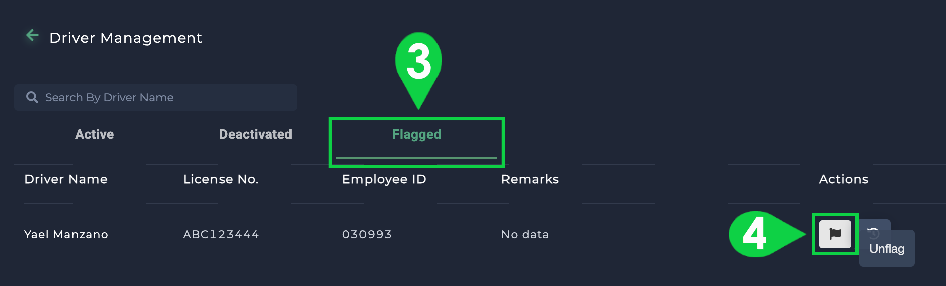 unflag driver - 2