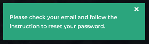 forgot password - toast notif