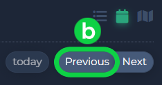 calendar view - previous button