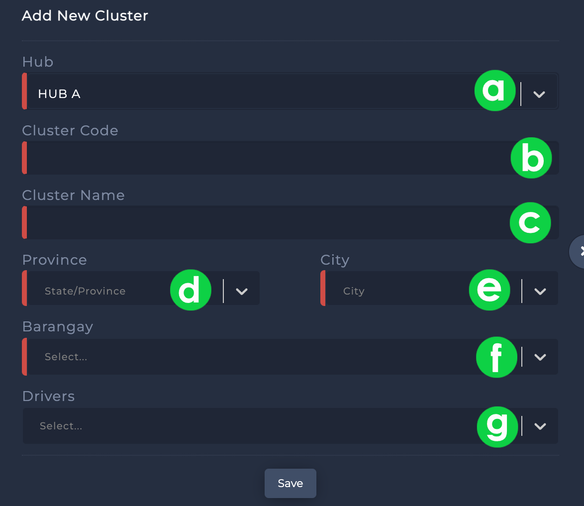 add new cluster modal