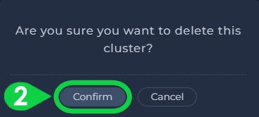 delete cluster - 2