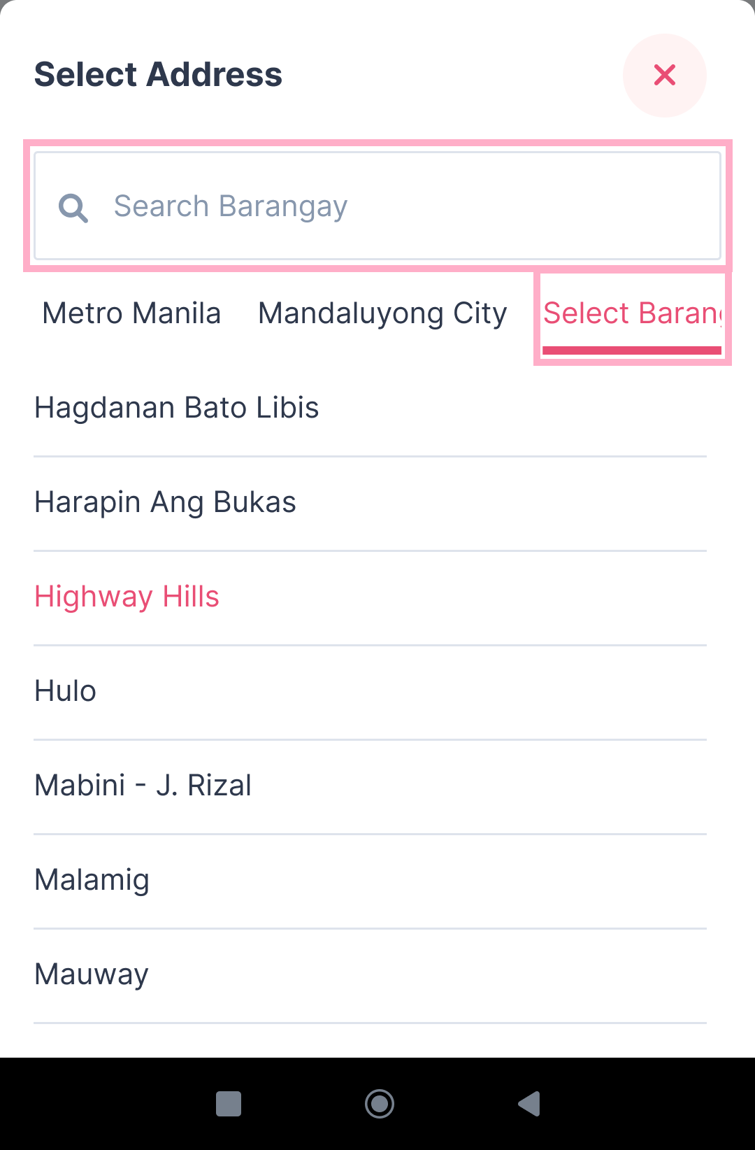 add drop-off details - barangay