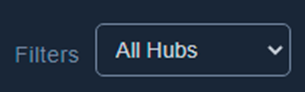dashboard - hub filter