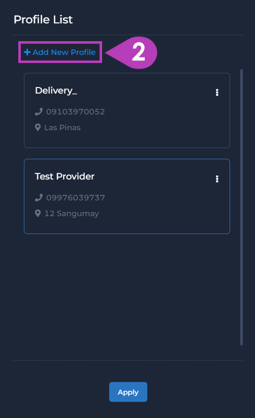 auto-fill delivery details - 2