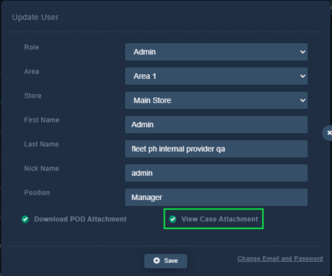 user management - view case attachment